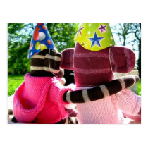 Mars Sock Monkey Post Card - Birthday postcards