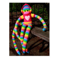 Mars Sock Monkey Post Card - Cookie postcards