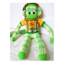 Mars Sock Monkey Post Card - Esther postcards