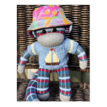 Mars Sock Monkey Post Card - Mauricio "Huicho" postcards