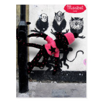 Mars Sock Monkey Post Card - Mona postcards
