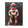 Mars Sock Monkey Post Card - Monica
