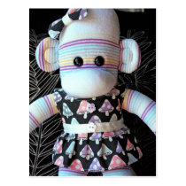 Mars Sock Monkey Post Card - Neve postcards