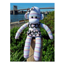 Mars Sock Monkey Post Card - Neve postcards
