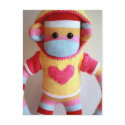 Mars Sock Monkey Post Card postcards by Maribelmade Mars Sock Monkey Post Card postcards