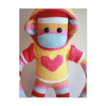Mars Sock Monkey Post Card postcards
