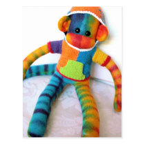 Mars Sock Monkey Post Card - Radical postcards