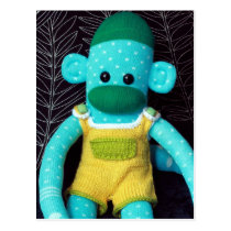 Mars Sock Monkey Post Card - Stuart postcards