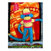 Mars Sock Monkey Post Card - Ulysses postcards