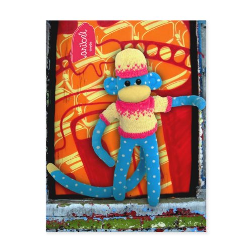 Mars Sock Monkey Post Card - Ulysses zazzle_postcard