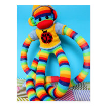 Mars Sock Monkey Post Card - Weedy postcards