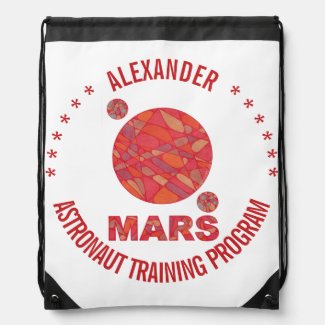 Mars The Red Planet Space Geek Solar System Fun Cinch Bag