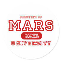 Mars University stickers by universityshirts Mars University stickers