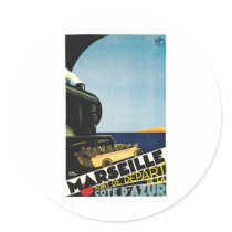 Marseille / Marseille - Cote D Azur France Travel Round Stickers