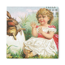 Marselly Shoe Store Easter Bunny Trade Card Fridge Magnet