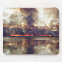 Marsh burn at Tule Lake National Wildlife Refuge 2 Mouse Pad