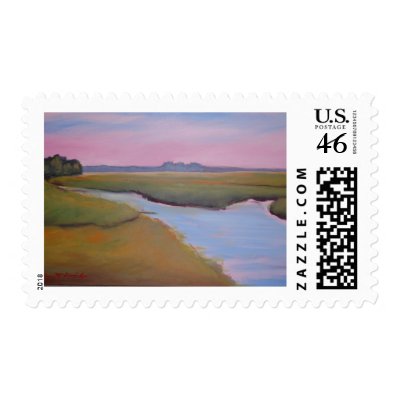 Marsh Channel Sunrise Postage
