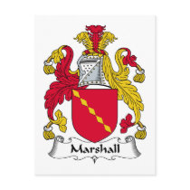 Marshall Family Crest postcards by coatsofarms Marshall Family Crest postcards