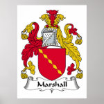 Marshall Family Crest Poster Marshall Family Crest Poster