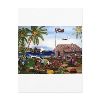 Marshall Island Drawing Post Cards by Carolyn_Ishoda