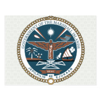 Marshall Islands Coat of Arms detail postcards