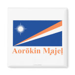 Marshall Islands Flag with Name in Marshallese Refrigerator Magnets