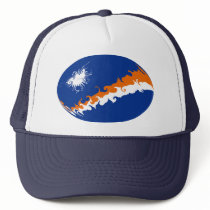Marshall Islands Gnarly Flag Hat by Flagnostic Marshall Islands Gnarly Flag Hat