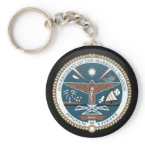 Marshall Islands quality Flag Circle Keychain