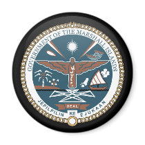 Marshall Islands quality Flag Circle Refrigerator Magnet