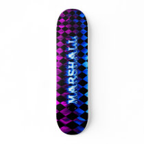 Marshall skateboard blue fire and flames design. by skatersollie Marshall skateboard blue fire and flames design.