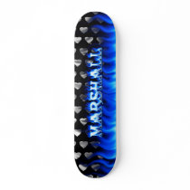 Marshall skateboard blue fire and flames design. by skatersollie Marshall skateboard blue fire and flames design.
