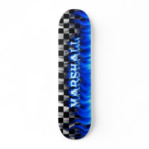 Marshall skateboard blue fire and flames design. by skatersollie Marshall skateboard blue fire and flames design.
