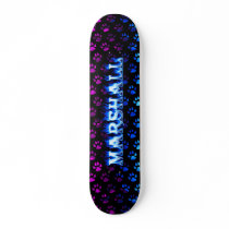 Marshall skateboard blue fire and flames design. by skatersollie Marshall skateboard blue fire and flames design.