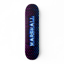 Marshall skateboard blue fire and flames design. by skatersollie Marshall skateboard blue fire and flames design.