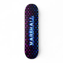 Marshall skateboard blue fire and flames design. by skatersollie Marshall skateboard blue fire and flames design.