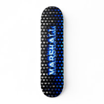 Marshall skateboard blue fire and flames design. by skatersollie Marshall skateboard blue fire and flames design.