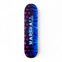 Marshall skateboard blue fire and flames design. by skatersollie Marshall skateboard blue fire and flames design.
