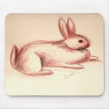 Marshmallow Bunny Mouse Pad
