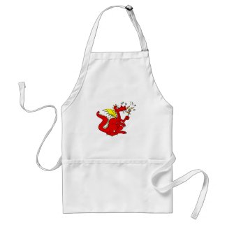 Marshmallow Toasting Dragon apron
