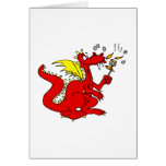 Marshmallow Toasting Dragon Greeting Cards