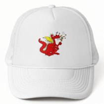 Marshmallow Toasting Dragon Trucker Hat