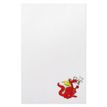 Marshmallow Toasting Dragon Stationery Design