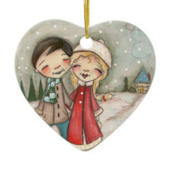 Marshmallow World - Ceramic Ornament (no date) ornament