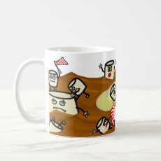 Marshmallows Drowning in Hot Chocolate Coffee Mugs=