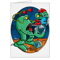 Martain Monster Greeting Cards