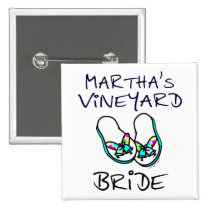 Martha's Vineyard Bridal Pinback Button