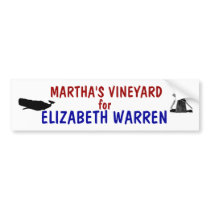 Martha's Vineyard for Elizabeth Warren 2012 Bumper Stickers