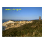Martha's Vineyard Lighthouse and Clay Cliffs Post Card
