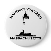 Martha's Vineyard "Lighthouse" Design. Pinback Buttons