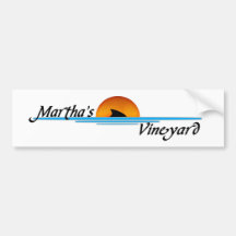 Marthas Vineyard Shark Bumper Sticker